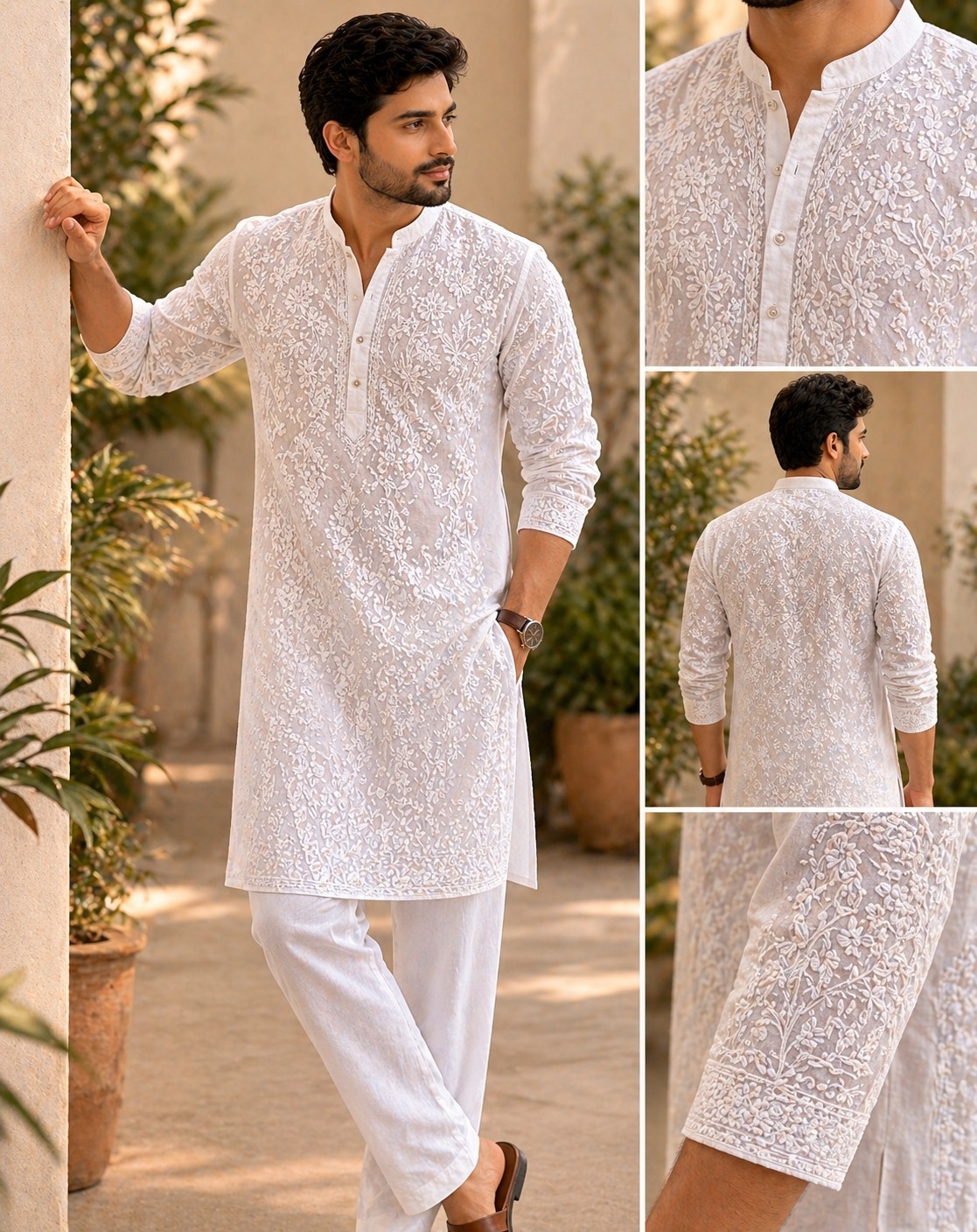 Chikankari Kurta for Men