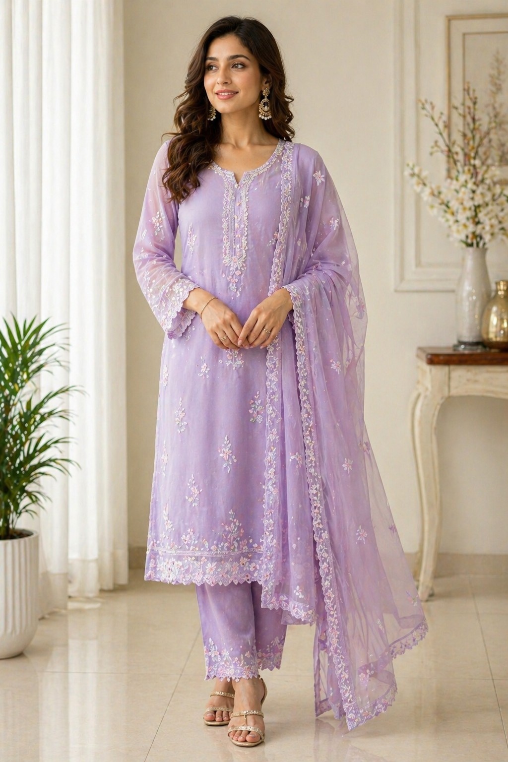 Women Chiffon Suit